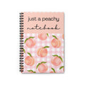 Peachy Notebook — "Just a Peachy" Spiral Ruled Journal
